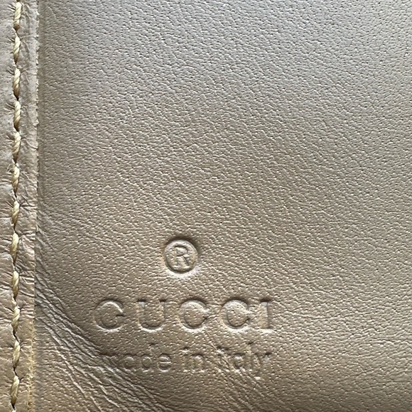 GUCCI leather wallet, beige with silver hardware. GUC with COA - Picture 7 of 13